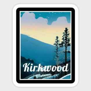 Kirkwood Lake Tahoe California ski Sticker